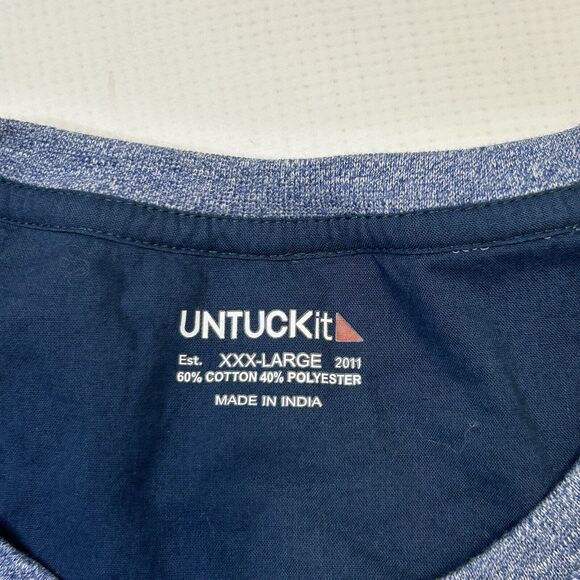 Untuckit Urey Grassi 40983 Long Sleeve Henley Shirt Men’s Size 3XL Button Lot 2 - Picture 5 of 16